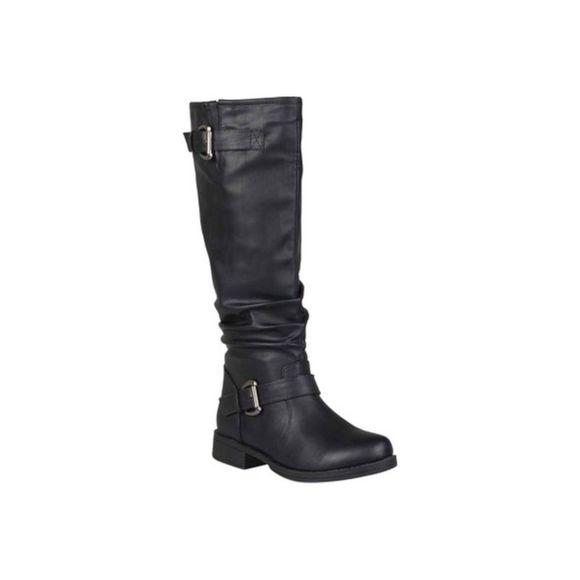 JOURNEE COLLECTION Womens Brown Leopard Stretch Gore Water Resistant Padded Tekoa Round Toe Block Heel Rain Boots M